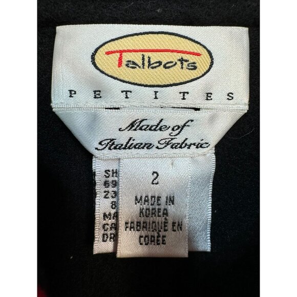 Talbots Womens Wool Blend Jacket Size 2 Petite Red - Italian Fabric Nylon & Cash - Picture 2 of 11